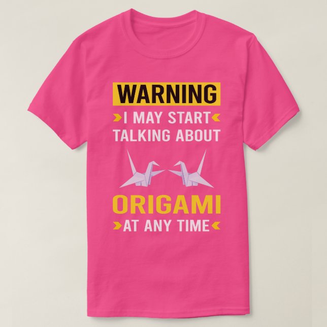 Camiseta Origami de aviso (Frente do Design)