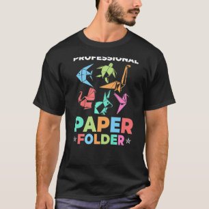 Camiseta Origami de papel dobrado em papel japonês