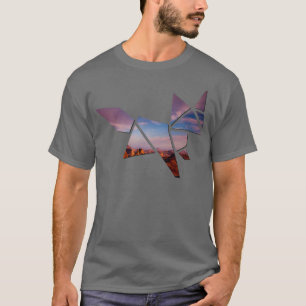 Camiseta origami de raposa 10