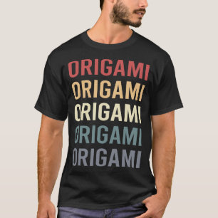 Camiseta Origami de Texto Retro