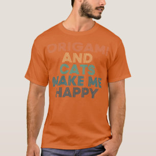 Camiseta Origami e Gatos me fazem feliz presente para Origa