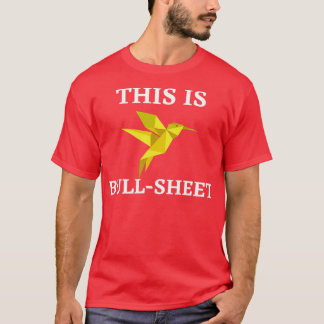 Camiseta Origami Engraçado Este é BullSheet T
