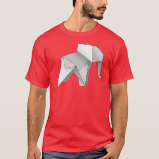 Camiseta origami fez pequeno elefante