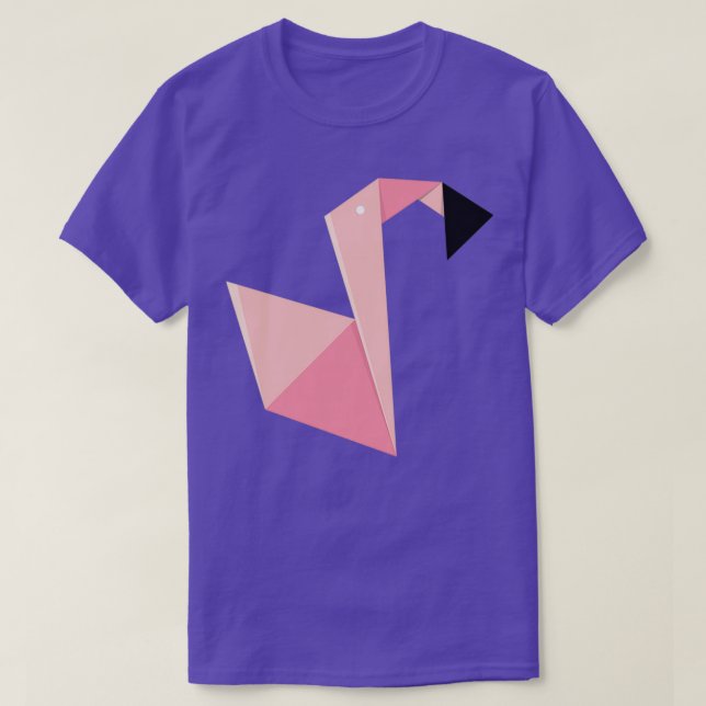 Camiseta Origami Flamingo (Frente do Design)