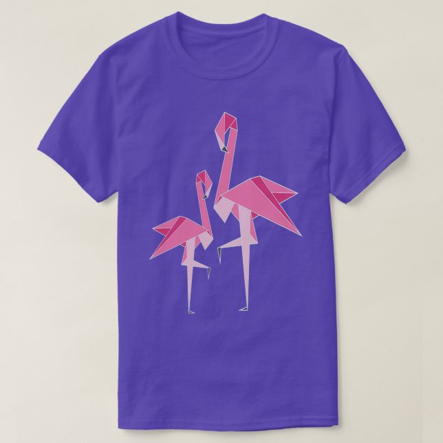 Camiseta Origami Flamingo 4 (Frente do Design)