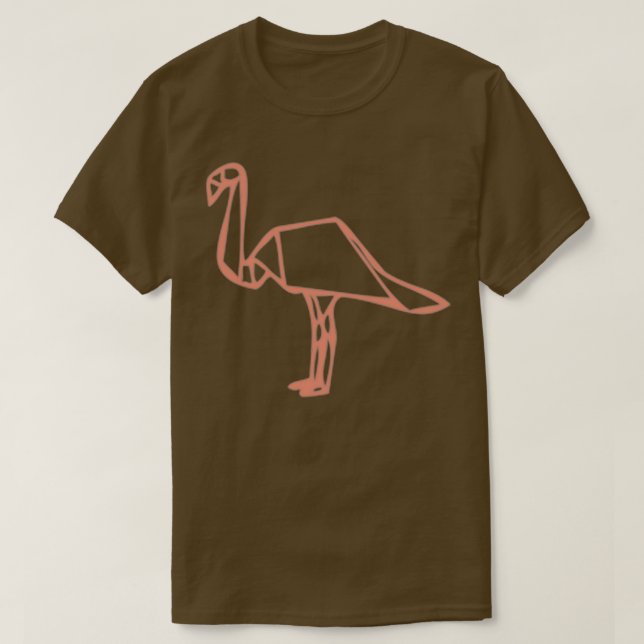 Camiseta Origami Flamingo 9 (Frente do Design)