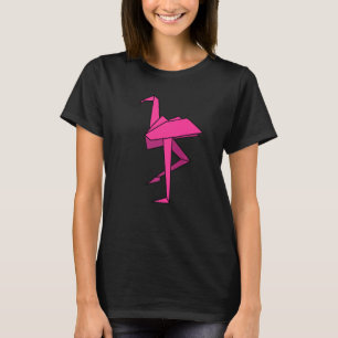 Camiseta Origami Flamingo Paper Dobrando Origamist Flamingo
