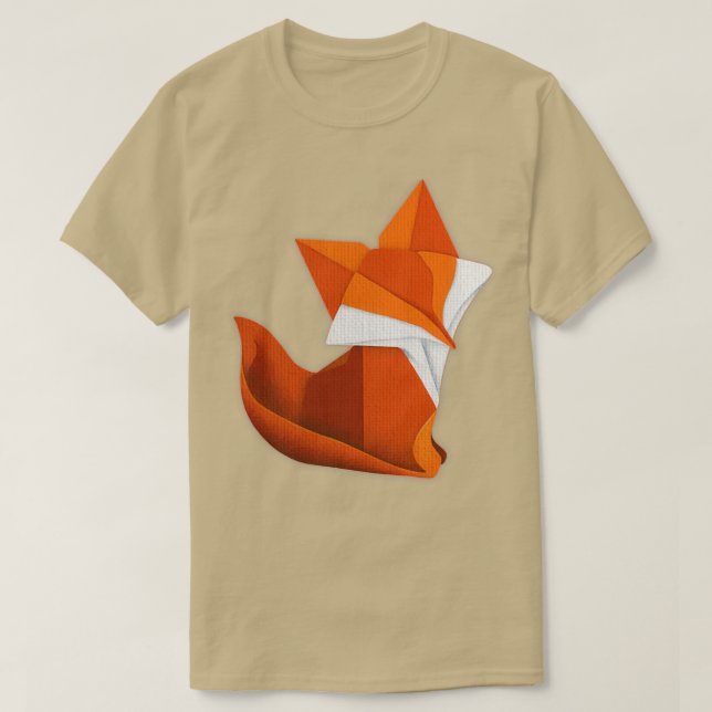 Camiseta Origami Fox 16 (Frente do Design)