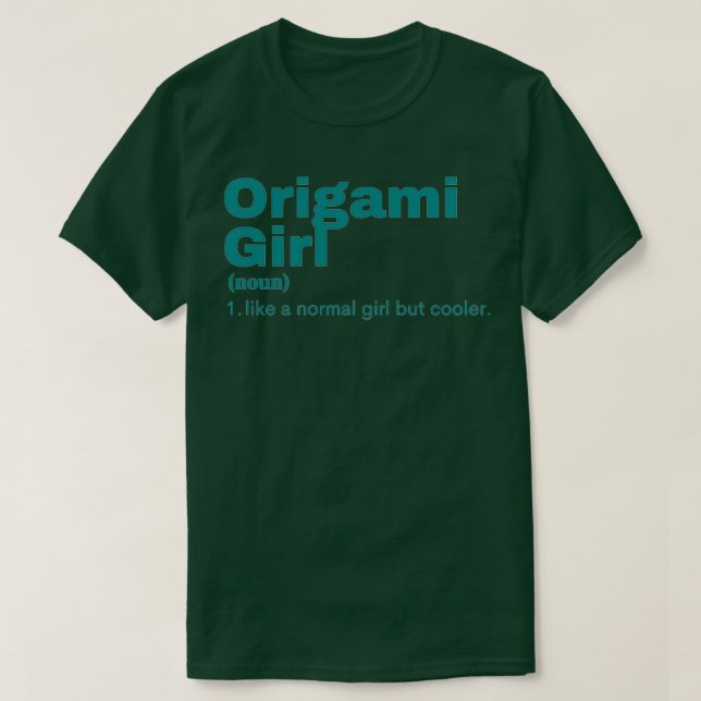 Camiseta Origami Girl Origami 7 (Frente do Design)