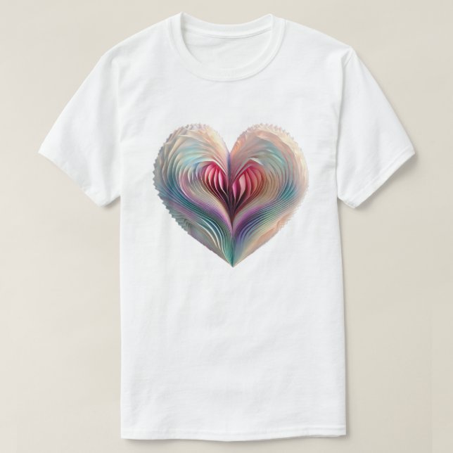 Camiseta Origami Heart (Frente do Design)