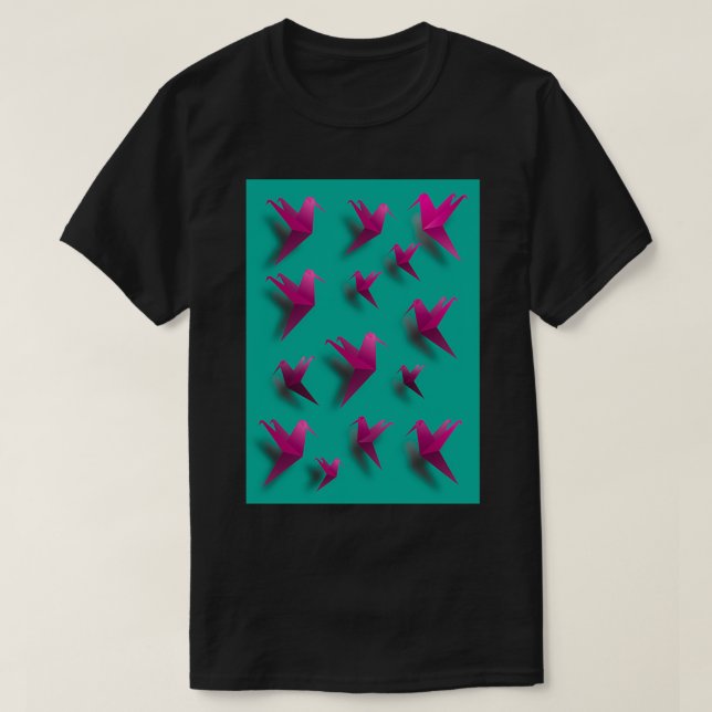 Camiseta Origami Hummingbird 3 (Frente do Design)