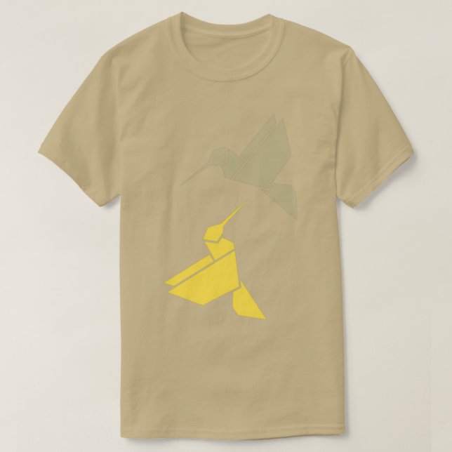 Camiseta Origami hummingbird animal print bird impressão sp (Frente do Design)