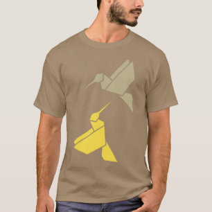 Camiseta Origami hummingbird animal print bird impressão sp