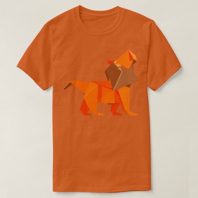 Camiseta Origami Lion (Frente do Design)