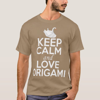 Camiseta Origami Lover Shirt Mantém Calma e Amor Origami