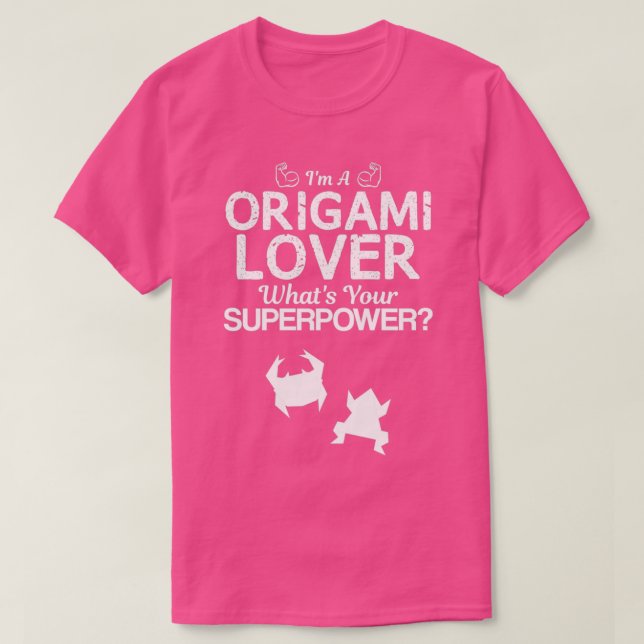 Camiseta Origami Lover Super Engraçado Design Para Presente (Frente do Design)