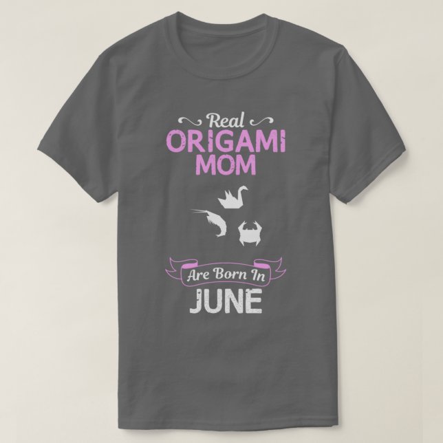 Camiseta Origami Mãe June Engraçado Design Para Presente (Frente do Design)