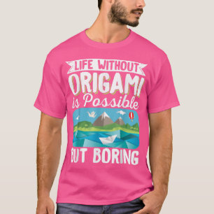Camiseta Origami Master Paper Dobrando A Vida Da grua Do Ar