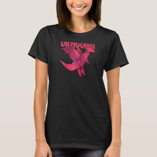 Camiseta Origami Paper Dragon - Origami Polygon Japonês Fo