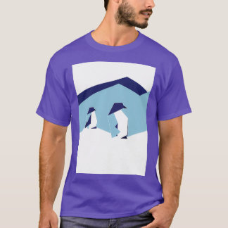 Camiseta origami pengiuns