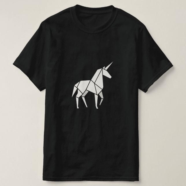 Camiseta ORIGAMI UNICORN T-Shirt (Frente do Design)