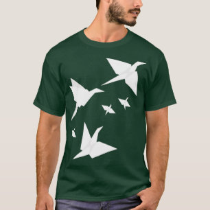 Camiseta Origami voa azul claro