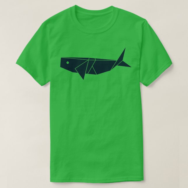 Camiseta Origami Whale 3 (Frente do Design)