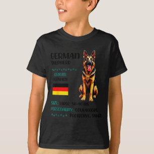 Camiseta Origem do Pastor Alemão Pastor Alemão Engraçado Am