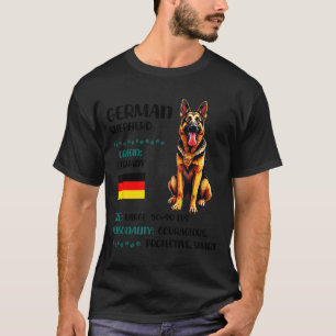 Camiseta Origem do Pastor Alemão Pastor Alemão Engraçado Am