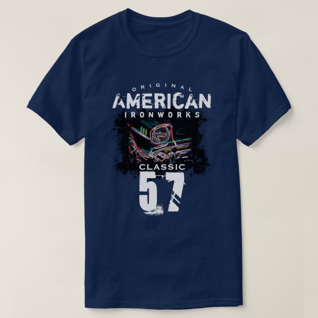 Camiseta Original American Ironworks Classic 57 Car (Frente do Design)