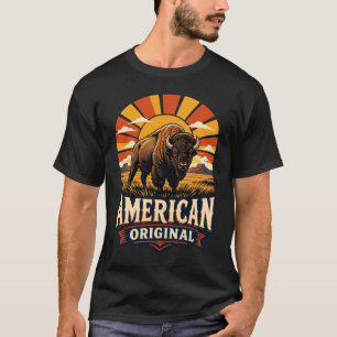 Camiseta Original Americano Búfalo Bisão Vintage