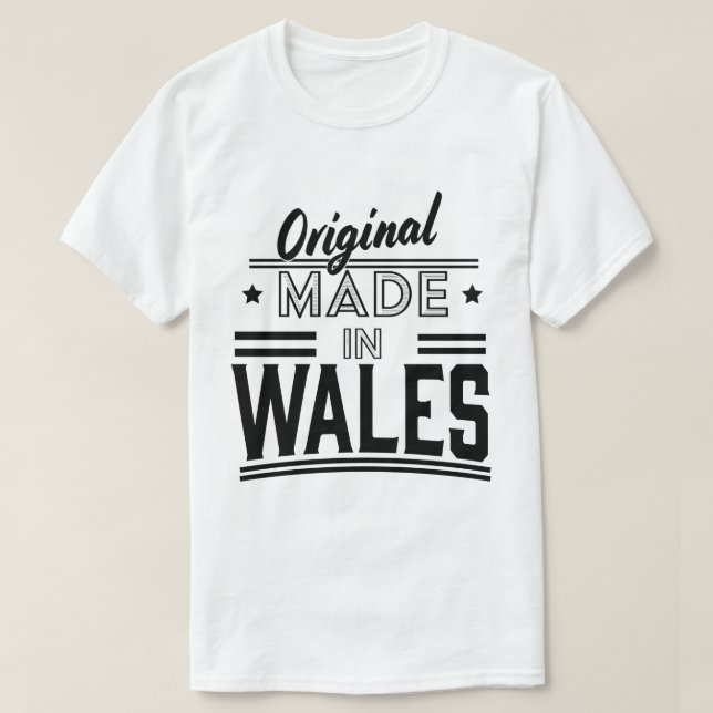 Camiseta Original feito no País de Gales (Frente do Design)