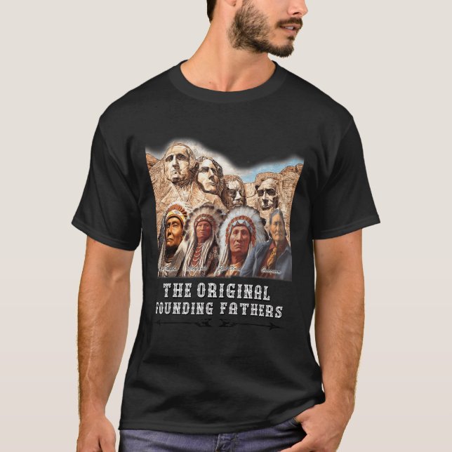 Camiseta Originalmente Fundadores Pais Nativos Americanos (Frente)