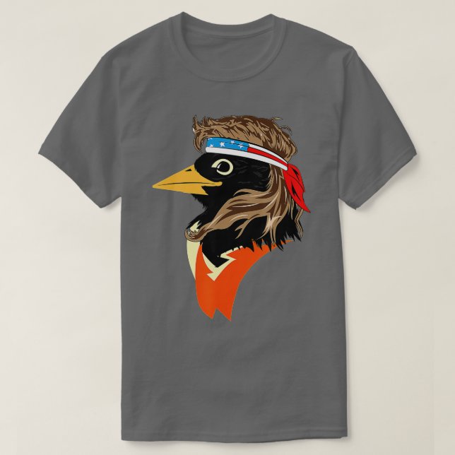 Camiseta Oriole Bird American Hero Engraçado Trendy (Frente do Design)