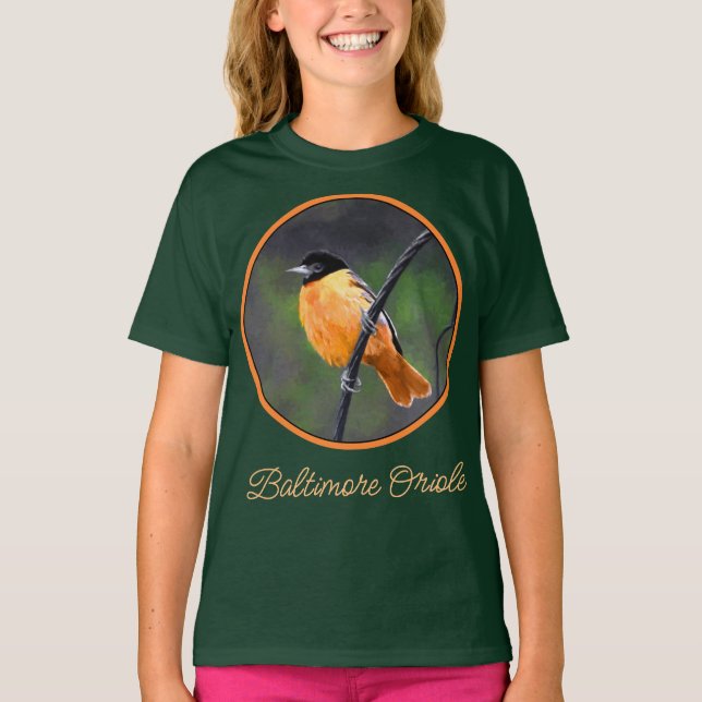 Camiseta Oriole Painting - Original Bird Art T-Shirt (Frente)