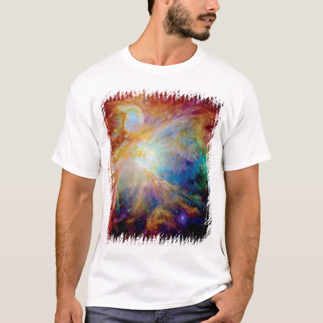 Camiseta Orion Nebula Hubble Spitzer - Foto do Espaço do Te (Frente)