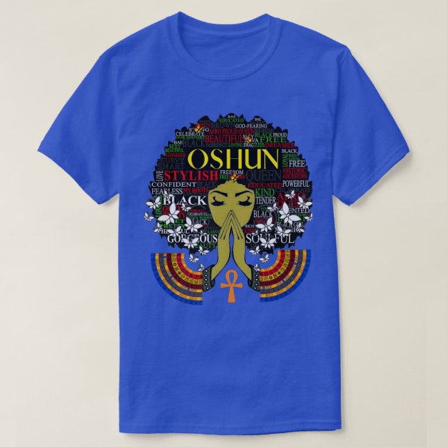 Camiseta Orisha OshunGoddess of Divinity, Femininity And Lo (Frente do Design)