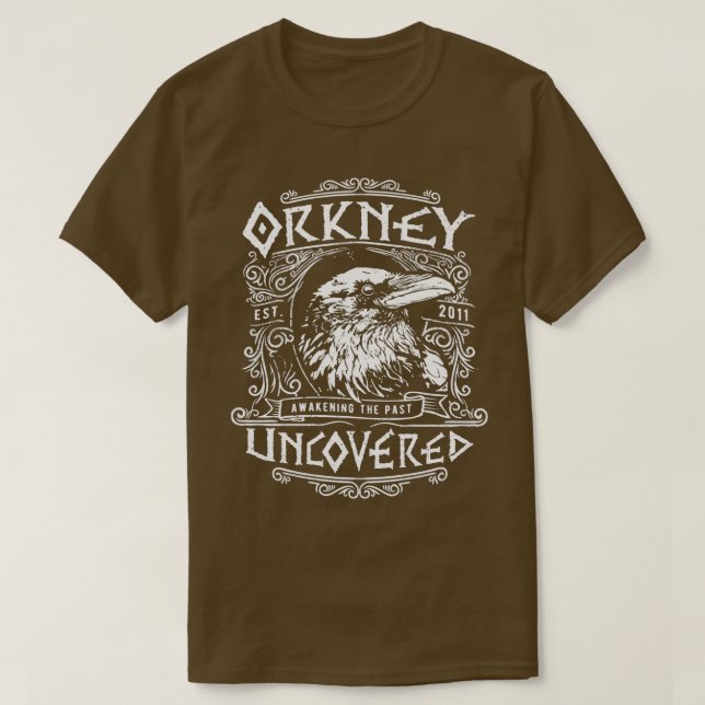 Camiseta Orkney Raven Descoberto (Frente do Design)
