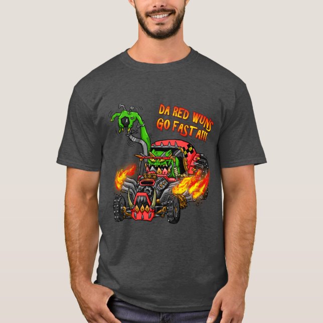Camiseta Orks Os Vermelhos Vão Mais Rápido (Frente)
