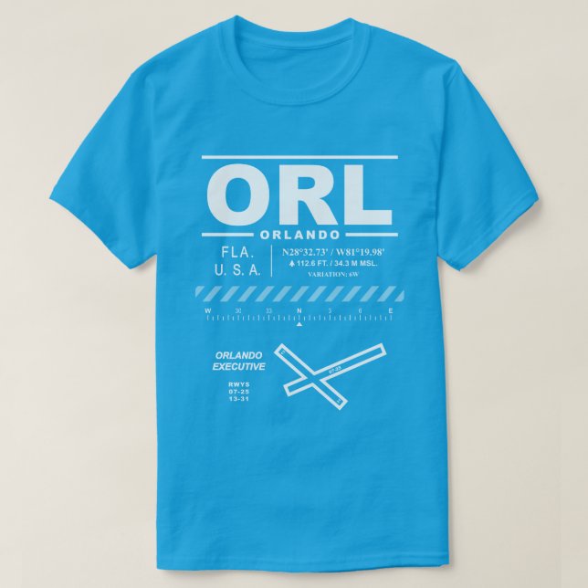 Camiseta Orlando Executive Airport ORL T-Shirt (Frente do Design)
