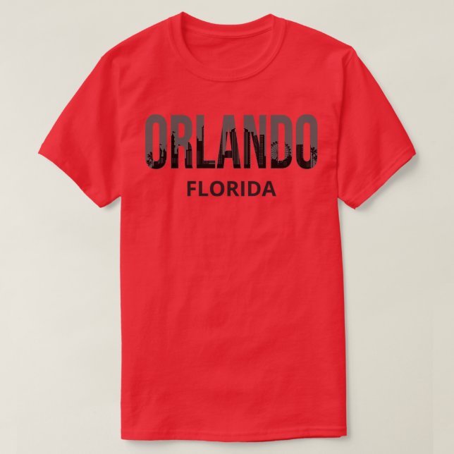 Camiseta Orlando Florida Skyline Pride I (Frente do Design)