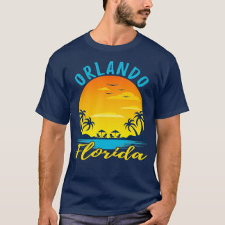 Camiseta Orlando Florida Sunset Beach Palm Trees Ocean