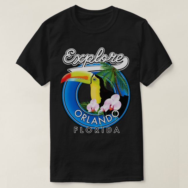 Camiseta Orlando Florida viagem patch (Frente do Design)