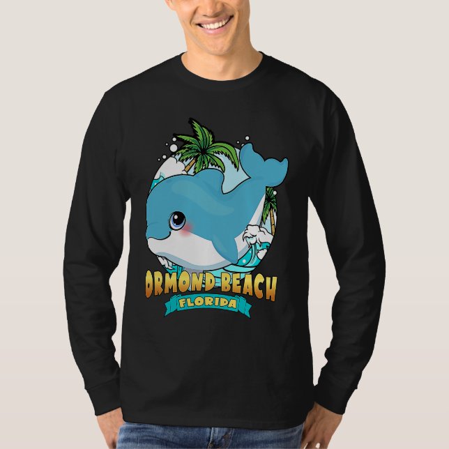 Camiseta ORMOND BEACH FLORIDA Cute Baby Dolphin Souvenir (Frente)