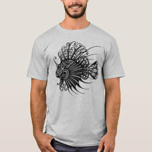 Camiseta Ornada com Mandala Tribal Intrincada de P