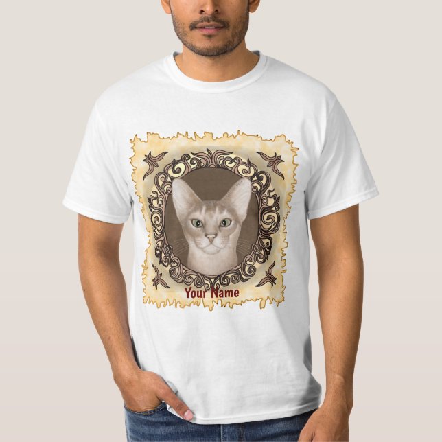 Camiseta Ornamentado Abissínia de Gato (Frente)