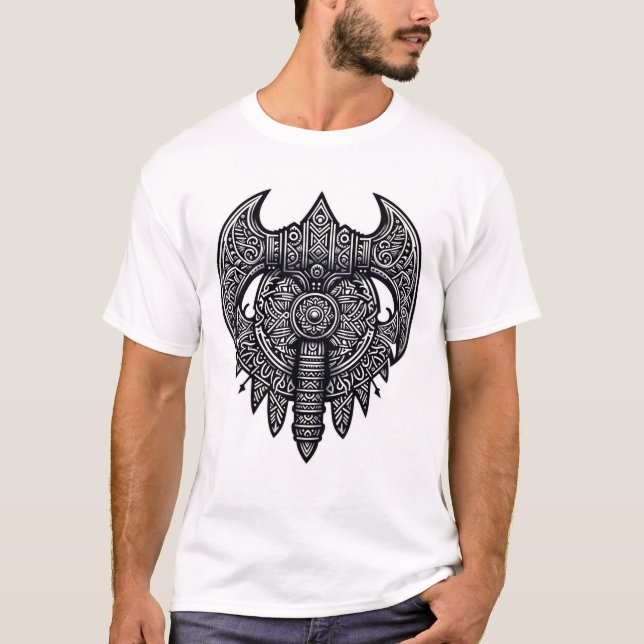 Camiseta Ornamentado Ax e Blindagem (Frente)