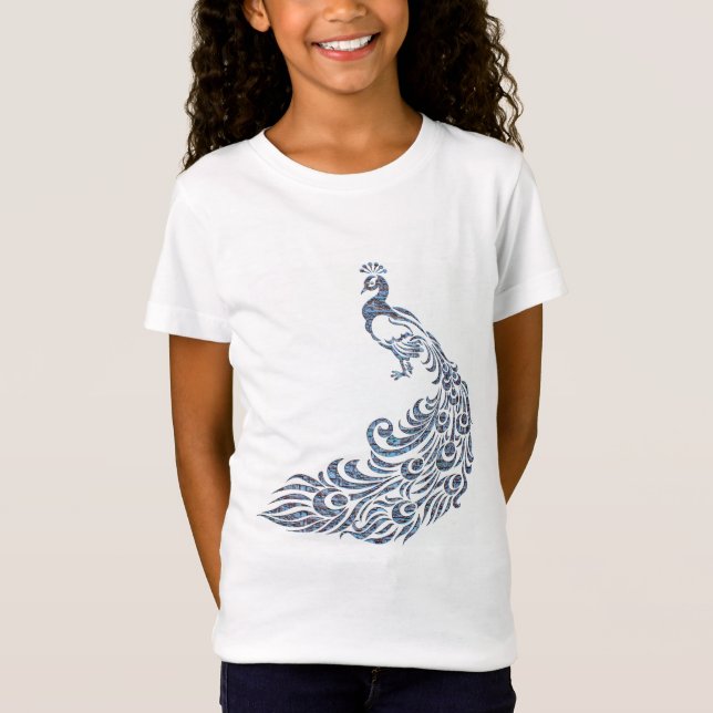Camiseta Ornamentado Belo Silhout Azul (Frente)