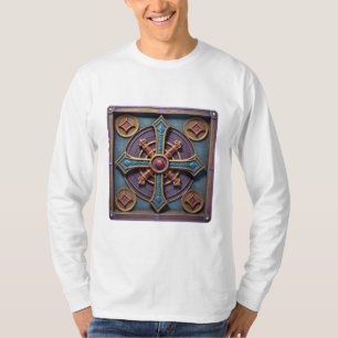 Camiseta Ornamentado Medieval Cross Mandala
