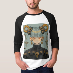 Camiseta Ornamentado Steampunk Fantasy Animy Girl